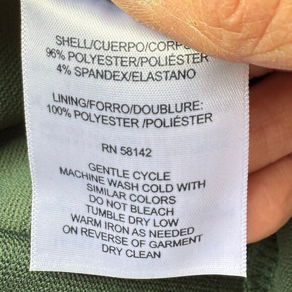 NWT Maggie London flutter sleeves green sheath midi dress Size 2 - Picture 13 of 13